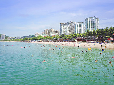 海南三亚大东海浴场高清图片