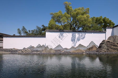 苏州博物馆徽派建筑经典墙高清图片