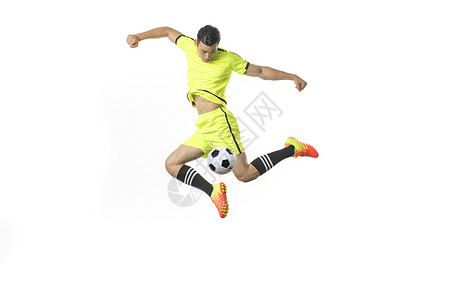 足球员射门姿势足球动作背景