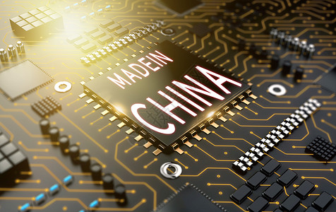 中国微章素材中国科技芯片设计图片