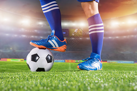 决赛背景世界杯足球运动员踢球动作设计图片