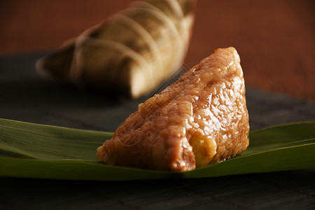 香菇肉粽中国传统节日食品粽子背景