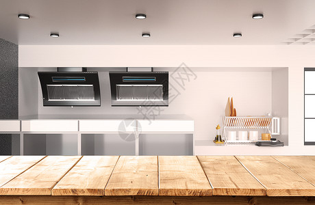室内立体效果图室内厨房设计图片