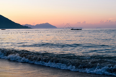 破晓奇兵深圳大梅沙海滩黎明破晓背景