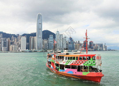 渡轮大厦香港维多利亚港背景