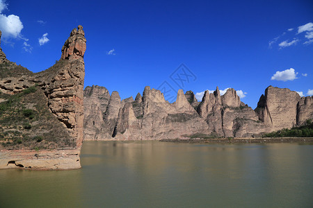 炳灵寺石窟黄河水前寺高清图片