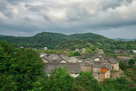 赣州地标龙南县客家围屋背景