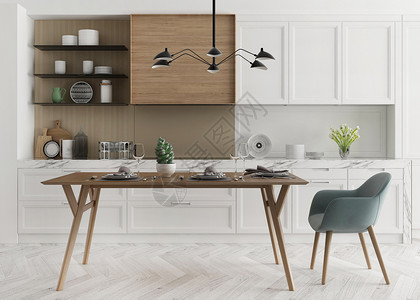 简单厨房现代简约厨房空间设计图片