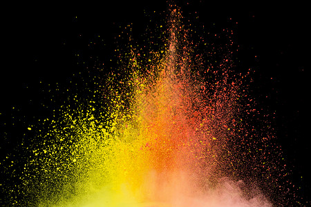 抽象爆炸粉末色彩喷溅背景背景