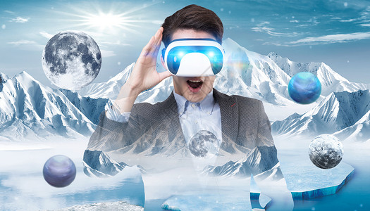 科技寒冷VR虚拟现实设计图片