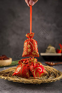 中国风端午节香包背景图片