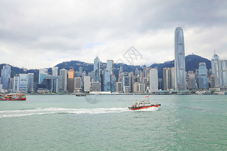 维多利亚房子香港维多利亚港背景