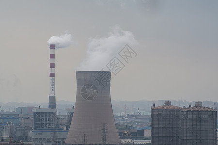武汉穹顶工厂排污烟囱背景