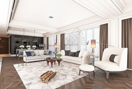 创意客厅模型欧式沙发客厅设计图片