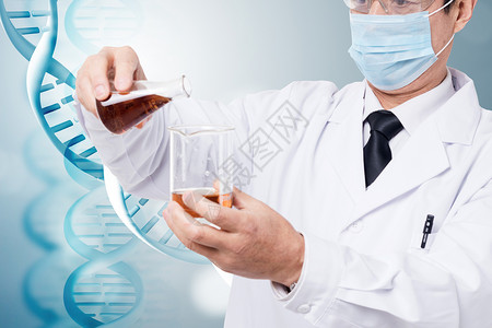 戴口罩医护人员医学基因科技设计图片