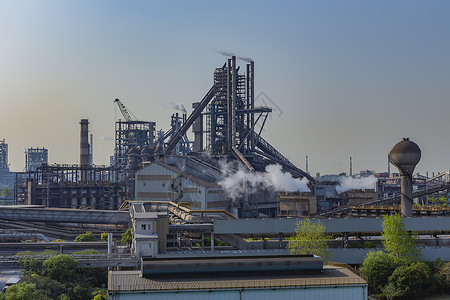 工厂高炉钢铁厂高炉背景