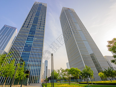 双子大夏双子摩天大厦背景