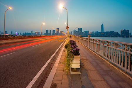 武汉沙湖大桥风景背景图片
