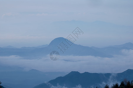 湖北咸宁九宫山云海背景