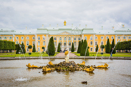 俄罗斯圣彼得堡夏宫背景图片