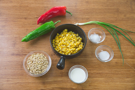 松子玉米食材图图片
