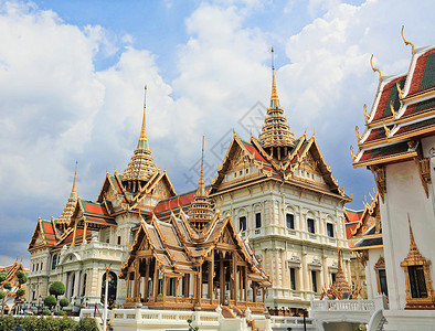 泰国曼谷大皇宫建筑群背景图片