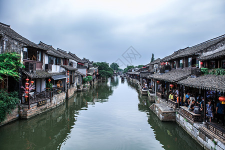 船式西塘古镇背景