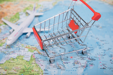 世界地图标注购物全球购背景