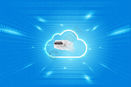 云端数据科技背景图片