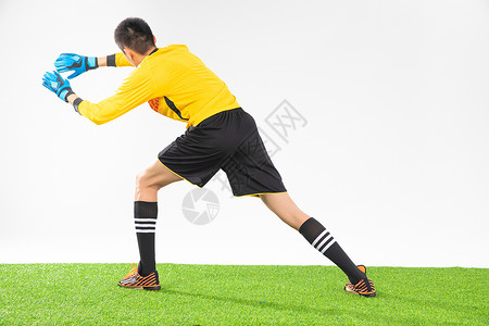 足球守门员动作背景图片