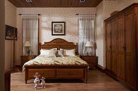 卧室古朴家具高清图片
