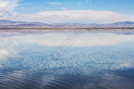 青海湖茶卡盐湖天空之镜-茶卡盐湖背景