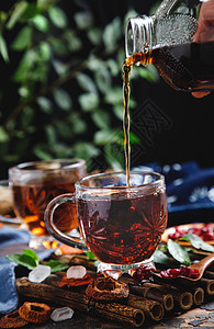 酸梅汤夏季冰爽水果茶高清图片