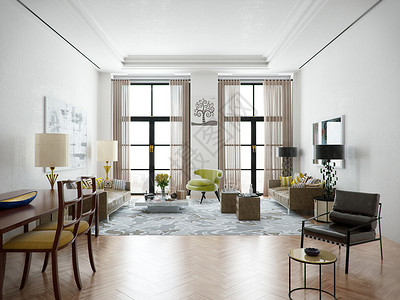 客厅大厅装修装饰后现代客厅效果图设计图片