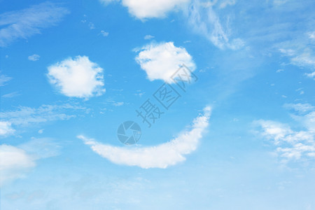 白云表情创意白云微笑设计图片