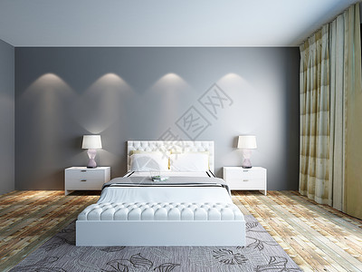 地板床品现代简约卧室效果图设计图片