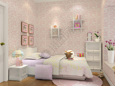 儿童房间效果图儿童卧室场景设计图片