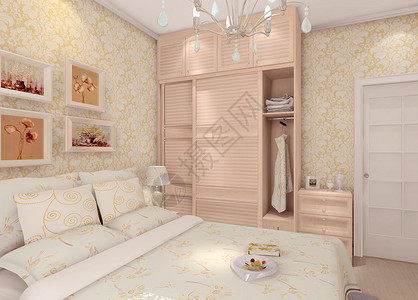 床单被子现代卧室衣柜效果图设计图片