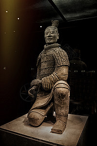 单位雕塑秦始皇兵马俑博物馆背景