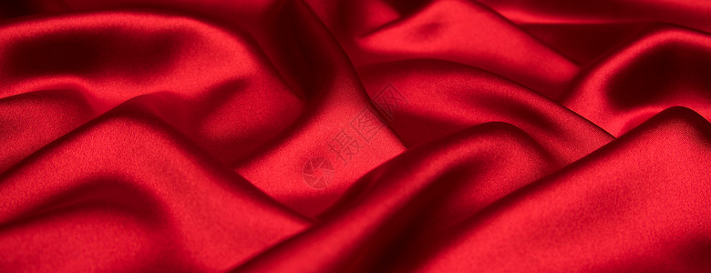 红色丝滑红色丝绸背景素材背景
