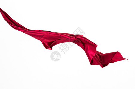 飘逸丝绸红绸缎花高清图片