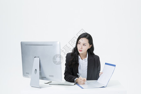 商务女性办公工作图片