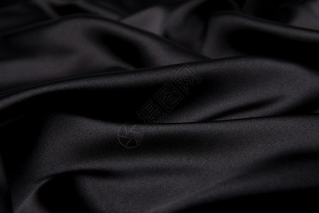 风布艺黑色丝绸背景素材背景