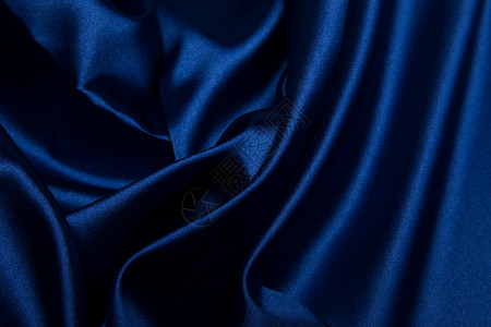 蓝色绸缎蓝色丝绸背景素材背景