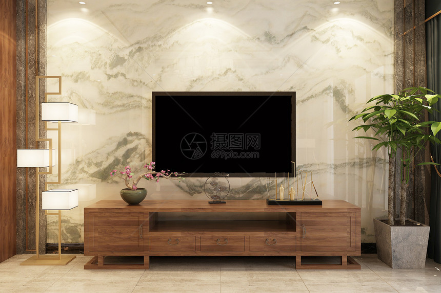 中式电视背景墙图片
