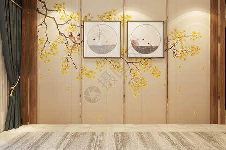 中式海报装饰中式简约空间设计图片