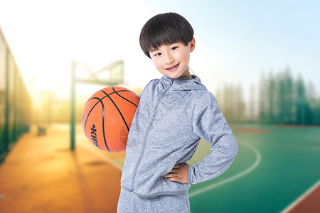运动的小男孩小孩打篮球设计图片