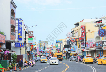 台湾建筑台湾垦丁大街背景