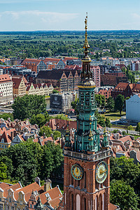 波兰教堂旅游名城波兰格但斯克风光背景