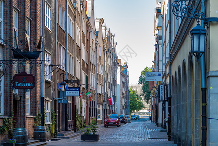 欧洲历史文化名城格但斯克城市风光背景图片
